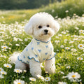 1pc Pet Dog/Cat Clothing, Allover Print With Pink Bow Tie, Breathable & Comfortable Knit Sweater