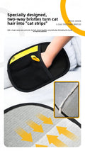 Pet Hair Removal Kit: Sticky Roller, Static Brush & Grooming Gloves - For Cat/Dog Fur on Furniture Car Clothing