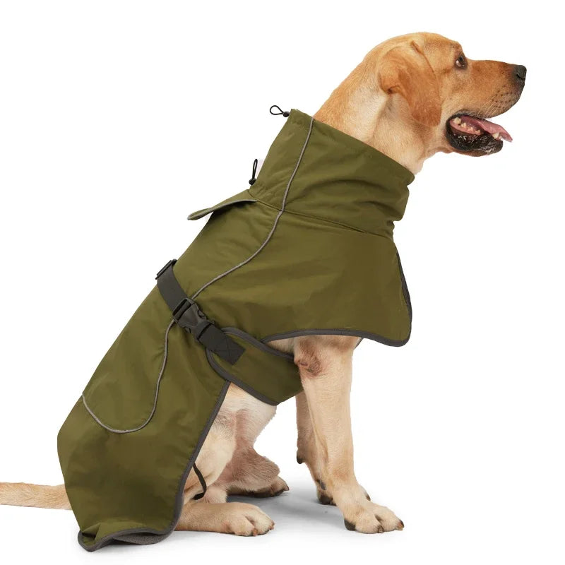 Winter Waterproof Large Dog Vest with Harness