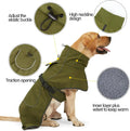 Winter Waterproof Large Dog Vest with Harness