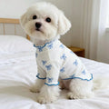 1pc Pet Dog/Cat Clothing, Allover Print With Pink Bow Tie, Breathable & Comfortable Knit Sweater